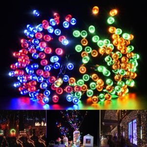 Colored Solar Powered Christmas Lights